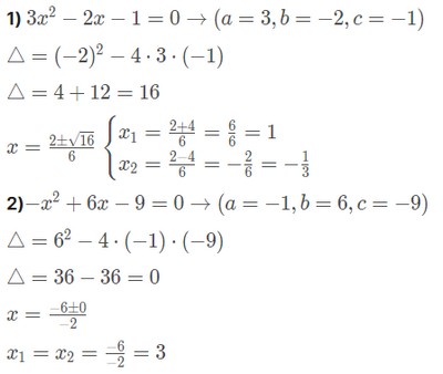 Exercícios sobre equação de 2º grau e fórmula de Bhaskara