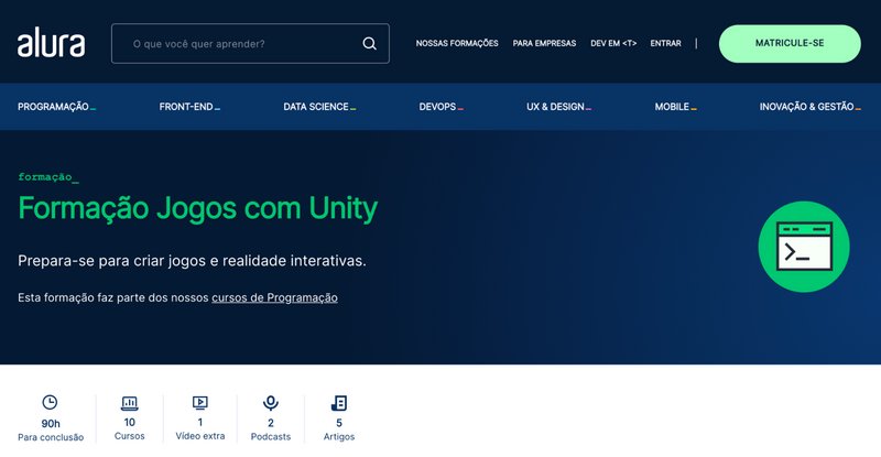 Formação Jogos com Unity curso online