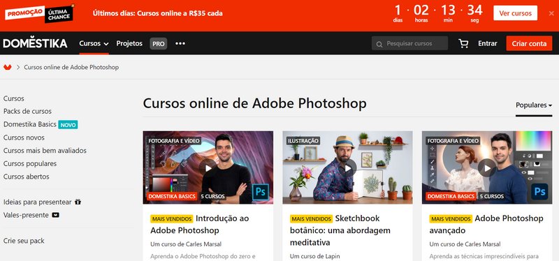 Cursos online de Adobe Photoshop